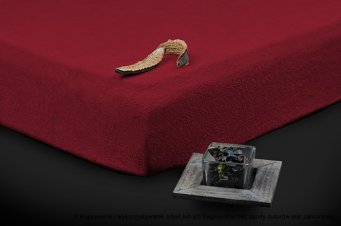 Prześcieradło frotte bordo