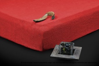 Prześcieradło frotte czerwony