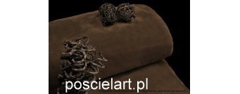 Koc akryl gładki brąz