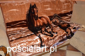 Koc akryl konie